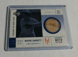 R9079 - Wayne Garrett - 2001 Ud Legends Of York - Game Bat - Mets -