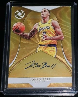 2018 - 19 Panini Opulence Lonzo Ball Gold Auto Autograph 21/25 Lakers Pelicans