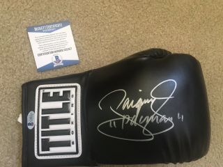 Manny “pacman” Pacquiao Signed Autographed Auto Title Boxing Glove Bas G55327