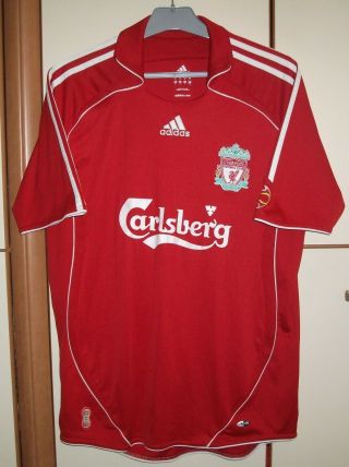 Liverpool 2006 - 2008 Home Football Shirt Jersey Adidas Size M
