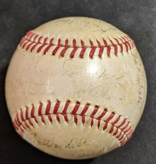 1941 Brooklyn Dodgers Team Signed Baseball 21 Autographs W/ Durocher Medwick,