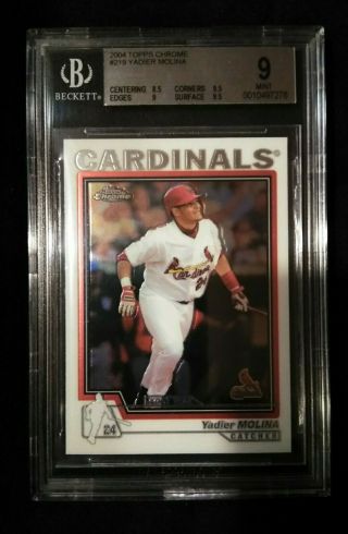 2004 Topps Chrome Yadier Molina Rc Bgs 9 With.  (2).  (9.  5 Subs) Hof?