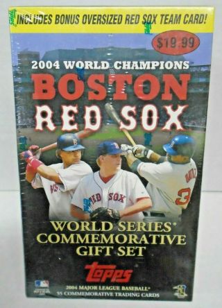 Boston Red Sox 2004 Topps World Series Champions Factory 55 - Card Box Set