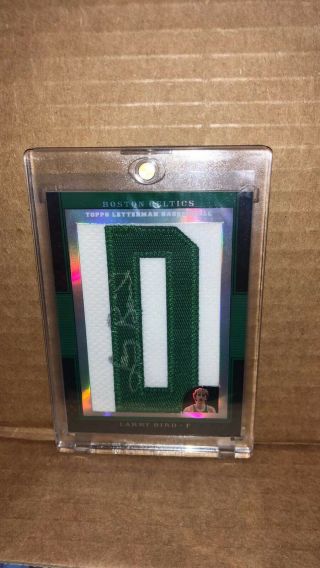2008 Topps Larry Bird Letterman Jersey Auto Patch Basketball Card 2/3 Letter D