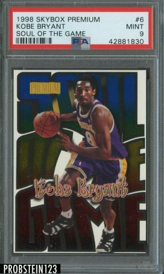 1998 - 99 Skybox Premium Soul Of The Game 6 Kobe Bryant Los Angeles Lakers Psa 9
