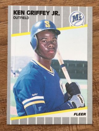 1989 Fleer Baseball Ken Griffey Jr.  Rookie Card No.  548 Seattle Mariners