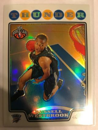 08 09 Russell Westbrook Topps Chrome Refractor Rookie 184 Rc Thunder Sp