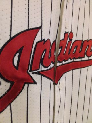 ⚾ CLEVELAND INDIANS 1990 - S MAJESTIC MLB JERSEY MENS - L 5