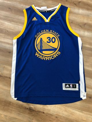 Stephen Curry Golden State Warriors Adidas Blue Nba Basketball Jersey Large