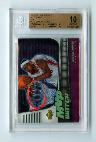 Lebron James 2006 - 07 Ud Reserve Mvp Watch Gold Bgs 10 Pristine Cavs Lakers Hot
