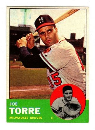 Joe Torre 1963 Topps 347 Braves Ex/mt 49777