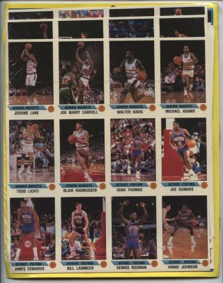 1990 - 91 Panini Nba Basketball Full 180 Sticker Album Set Michael Jordan All - Star