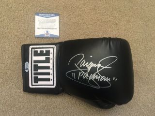 Manny “pacman” Pacquiao Signed Autographed Auto Title Boxing Glove Bas G55357