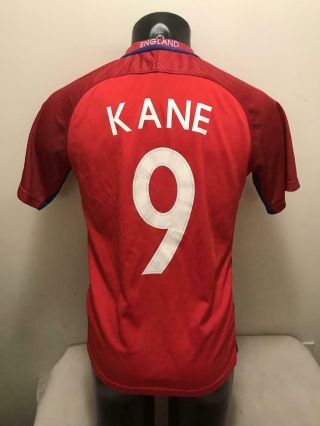 England 9 Harry Kane 2016 Nike Dri Fit Soccer Jersey Mens Medium 3