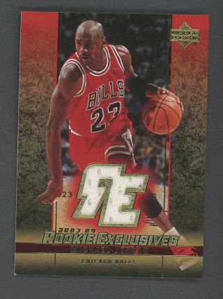 2003 - 04 Upper Deck Exclusives Michael Jordan Bulls Hof Jersey