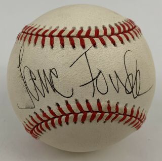 Jane Fonda Autograph Signed Baseball National League Ball Not Authenticated