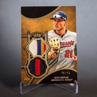 Max Kepler 2019 Topps Tier One Dual Relic Patch /25 Minnesota Twins
