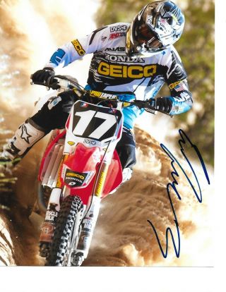 Eli Tomac Autograph Autographed Signed 8x10 Photo Motocross Supercross