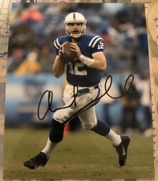 Andrew Luck Signed 8x10 Photo Indianapolis Colts Qb 12