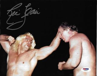 Ric Flair Signed 8x10 Photo Psa/dna Wwe Nwa Auto Picture W Rowdy Roddy Piper