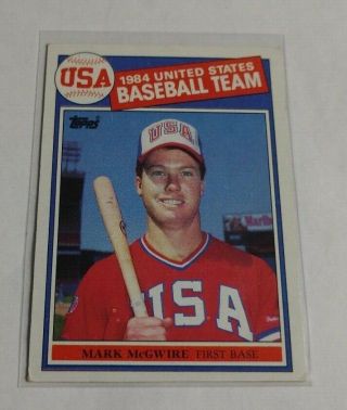 R8171 - Mark Mcgwire - 1985 Topps - Rookie Card - 401 - Cardinals -