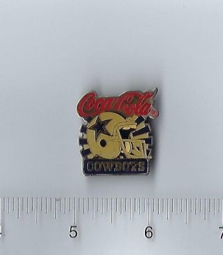 Vintage 1980s 1985 Dallas Cowboys Coke Coca Cola Helmet Logo Lapel Pin