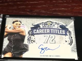 2018 Leaf Grand Slam Serena Williams Auto Card 26/72 Tennis Career Title