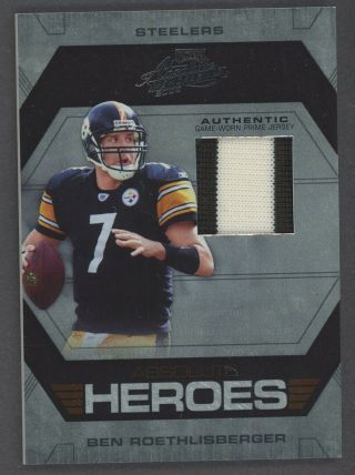 2008 Playoff Absolute Memorabilia Heroes Ben Roethlisberger Patch 44/50