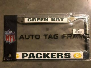 Green Bay Packers Metal Chrome License Plate Frame
