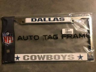 Dallas Cowboys Metal Chrome License Plate Frame