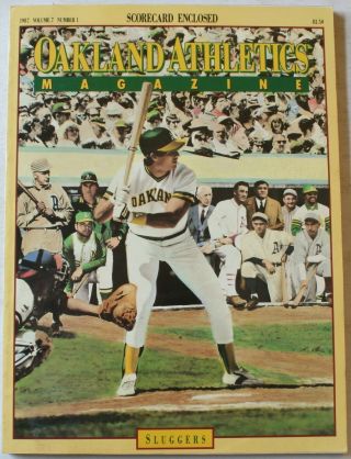 1987 Oakland Athletics Program Jose Canseco Cover Mcgwire Jackson A 