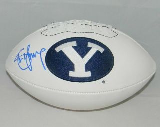 Steve Young Autographed Signed Byu Cougars White Logo Football Gtsm
