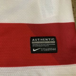 USA 10 Donovan MLS Soccer Jersey Size XL Red White Stripe Nike 4