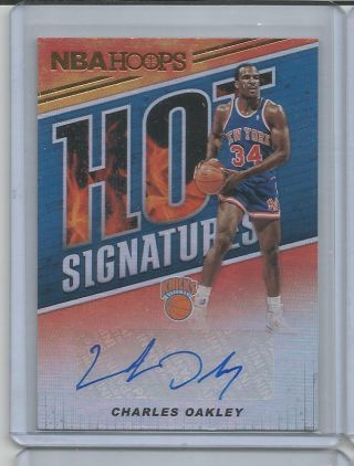 Charles Oakley Auto 2018/19 Hoops Hot Signatures Knicks Autograph