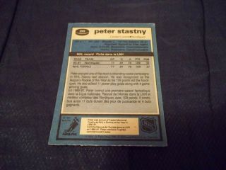 1981 - 82 OPC O - Pee - Chee 269 Peter Stastny Rookie Nordiques - exmt 2