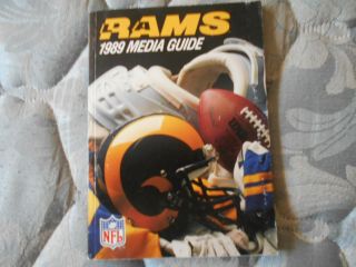 1989 Los Angeles Rams Media Guide Yearbook Nfl Football La Program Press Book Ad