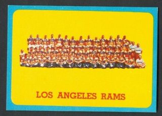 1963 Topps Football Los Angeles Rams Team 48 Nearmint
