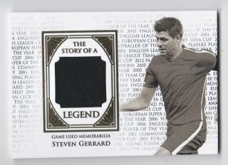 2018 Futera Steven Gerrard Story Legend Game Jersey 12/39 England