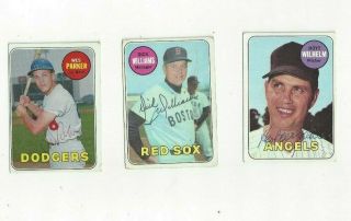 Dick Williams 1969 Topps Baseball Card Autographed Boston Red Sox Hof Manager