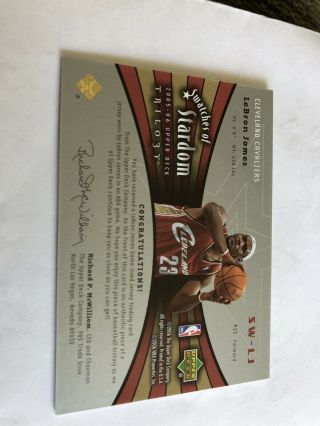 Lebron James 05 - 06 Ud Trilogy Swatches Of Stardom 24 Of 50 Very Rare 3