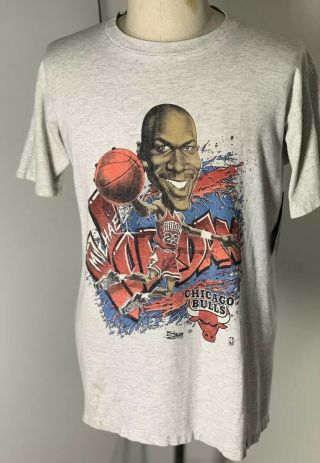 Vintage 90s Michael Jordan T - Shirt Single Stitch Salem Sportswear