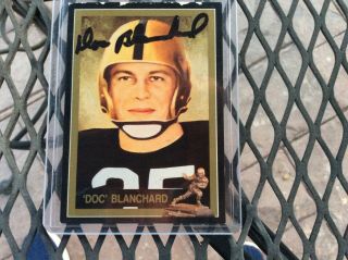 Heisman Trophy 1991 Card Autographed By The Late Doc Blanchard