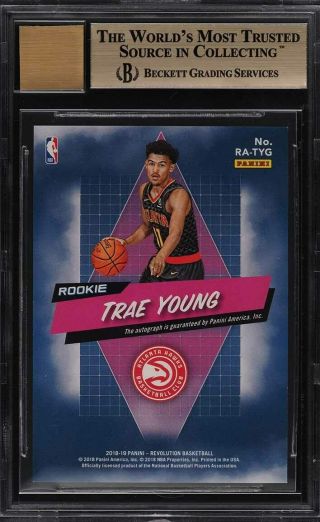 2018 Panini Revolution Trae Young ROOKIE RC AUTO 5 BGS 9.  5 GEM (PWCC) 2