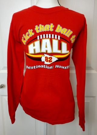 Dante Hall Kansas City Chiefs Vintage Red Long Sleeve Shirt Size Medium Flawless