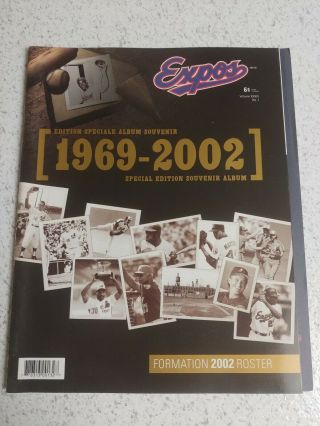 2002 Montreal Expos Game Program Scorecard Special Edition
