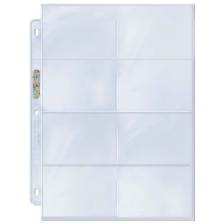 10 X Ultra Pro 8 - Pocket Binder Album Folder Pages Cards Platinum 3 - 1/2 " X 2 - 3/4 "