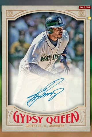 2017 Topps Bunt Gypsy Queen Boxloader Auto Ken Griffey Jr Limited To 50