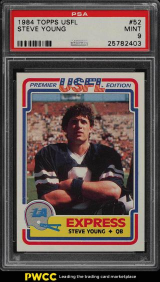 1984 Topps Usfl Steve Young Rookie Rc 52 Psa 9 (pwcc)