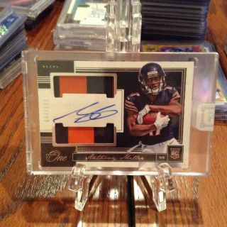 Anthony Miller 2018 Panini One Encased Rc Auto 2 Clr Patch 44/199 Bears