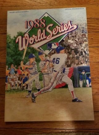 1988 Mlb Baseball World Series Program Oakland A 
